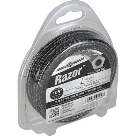 Stens Clam Shell Silver Streak Razor Trimmer Line(1-Pack) 0.105 In. X 30 Ft. 380-903
